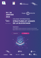19-20 janvier 2023 : Colloque international "Structures et usages de la blockchain" 
